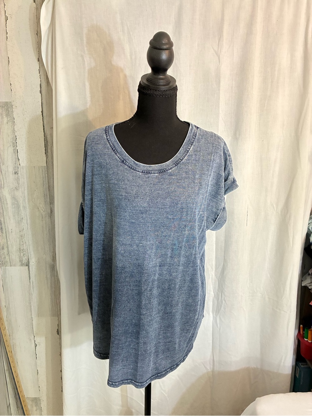 Jane and Delancey Vintage Blue Short Sleeve Tee